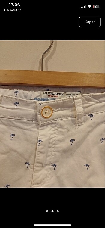 U.S Polo Assn. şort capri 7/8 yaş