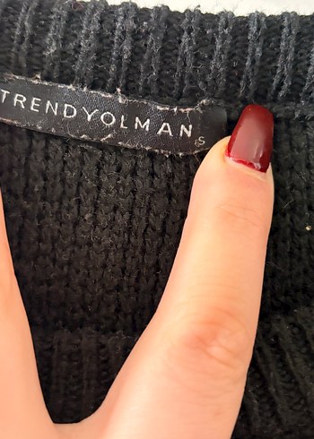 Trendyol & Milla Siyah Kadın Triko Salaş Kazak
