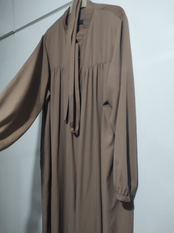 Bej Uzun Dökümlü ferace - Görsel 5