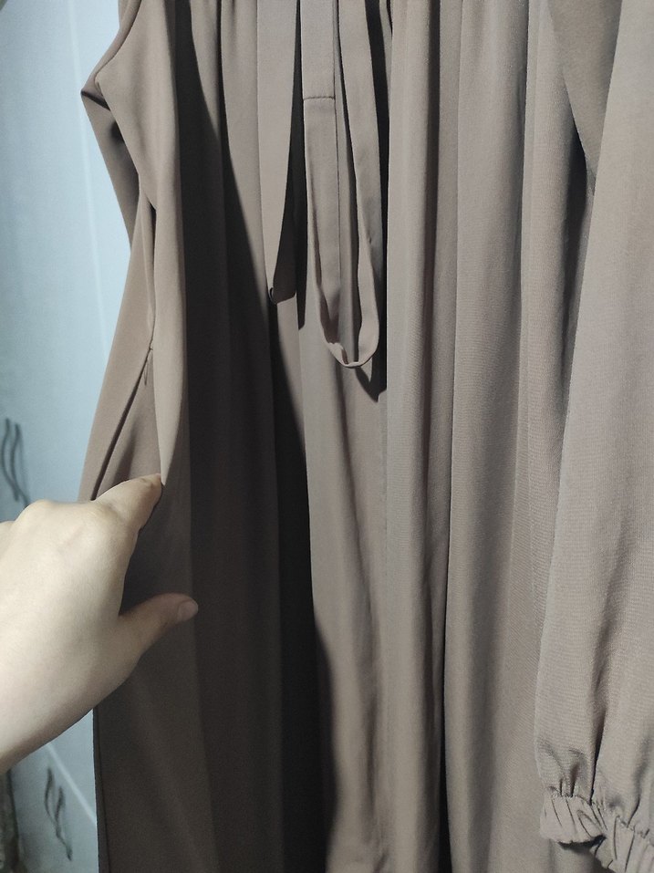 Bej Uzun Dökümlü ferace - Görsel 3