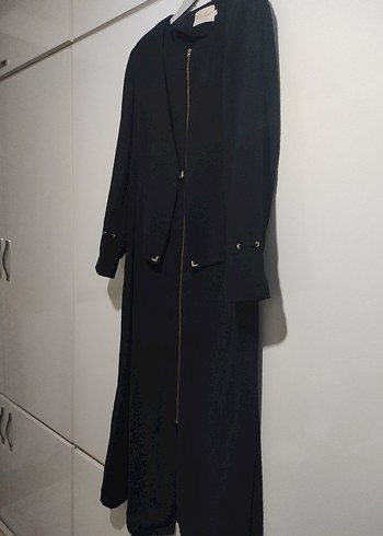 Siyah Uzun Kadın Kaban - Gotik Stil - Görsel 6