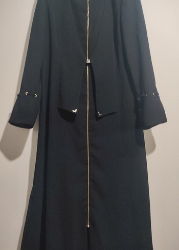 Siyah Uzun Kadın Kaban - Gotik Stil - Görsel 3