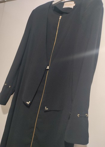 Siyah Uzun Kadın Kaban - Gotik Stil - Görsel 5