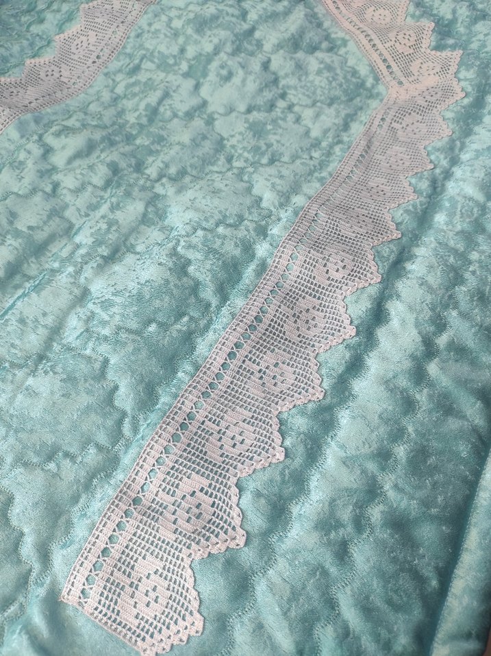 dantelli Turkuaz seccade - Görsel 4