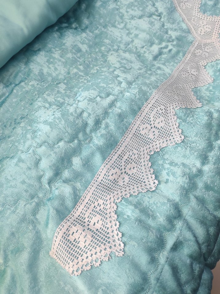 dantelli Turkuaz seccade - Görsel 5