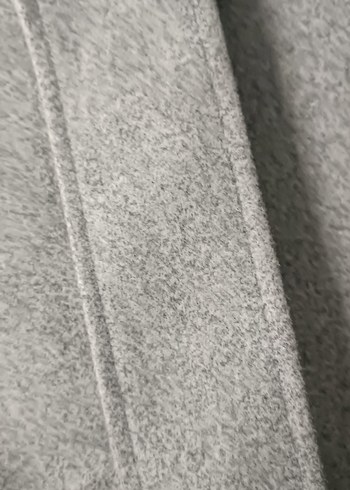 Açık Gri Uzun Kaban - Görsel 3