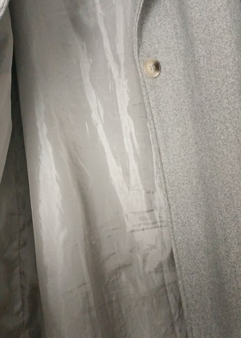 Açık Gri Uzun Kaban - Görsel 2