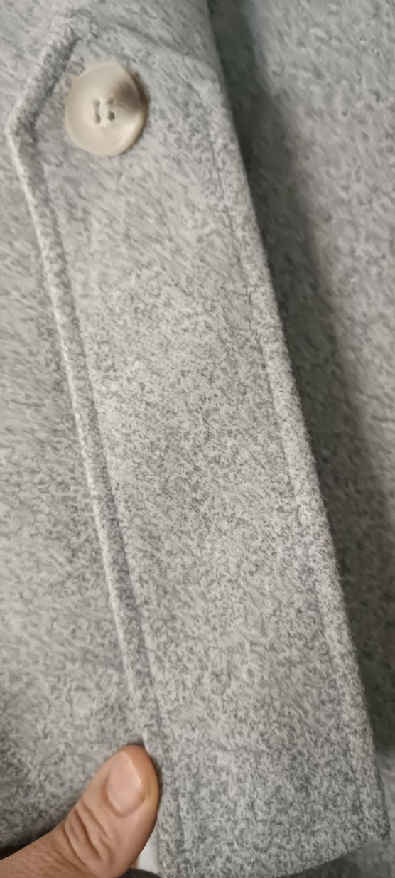 Açık Gri Uzun Kaban - Görsel 3