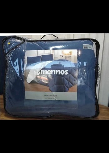 Koyu Mavi Çift kişilik merinos uyku seti - Görsel 2