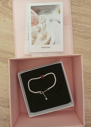  Beden Pandora İnci Boncuklu Pembe Bileklik