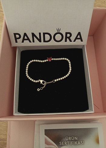 Pandora İnci Boncuklu Pembe Bileklik