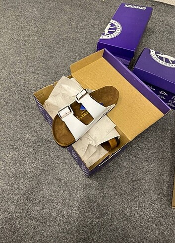 36 Beden beyaz Renk Birkenstock Terlik 