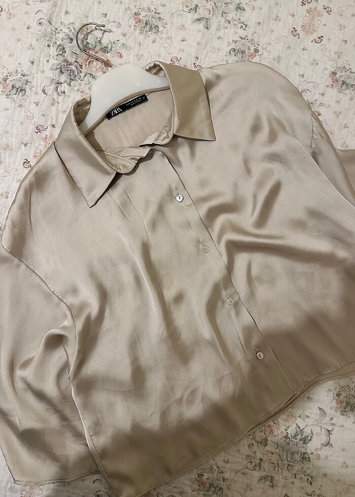 Zara saten gömlek - Görsel 2