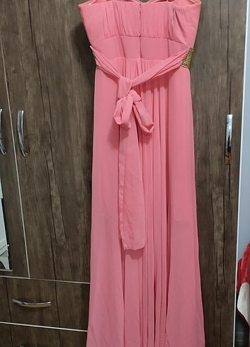 İpli pembe abiye  - Görsel 2