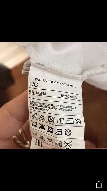 l Beden beyaz Renk Benetton tsort