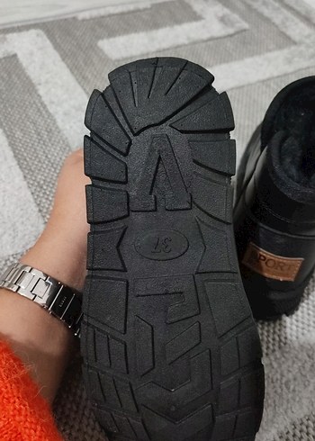 Siyah  içi yün Erkek Çocuk kar Botu - Görsel 5