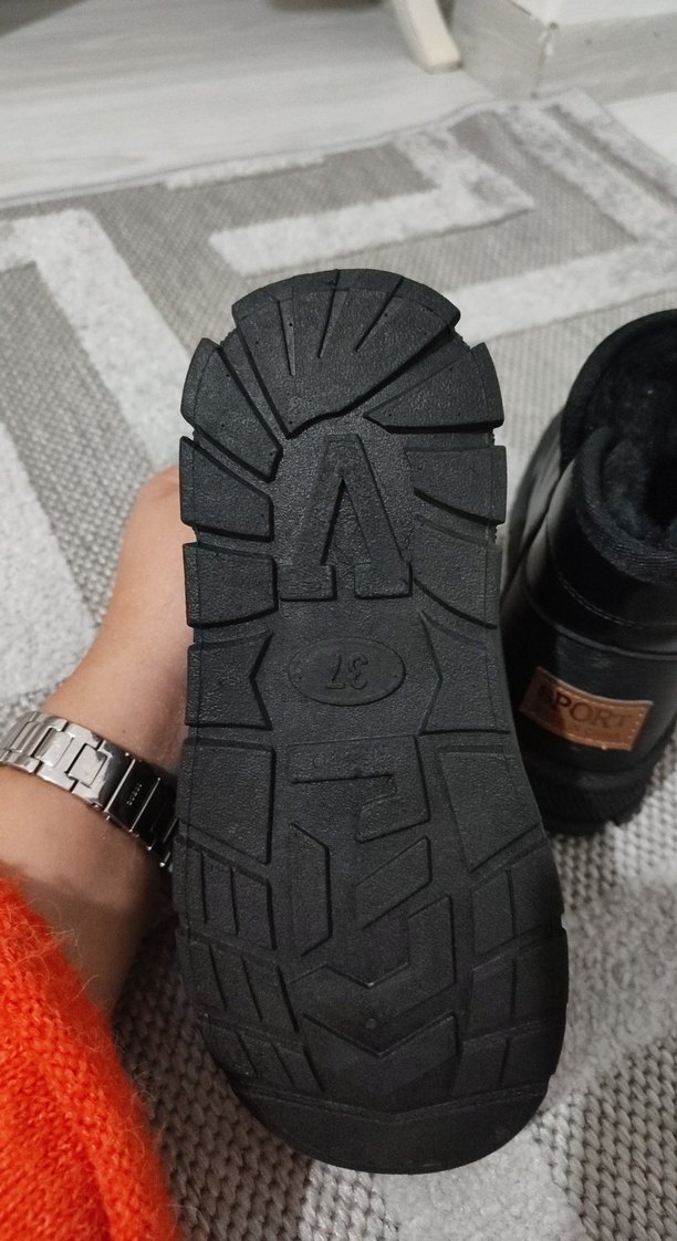 Siyah  içi yün Erkek Çocuk kar Botu - Görsel 5