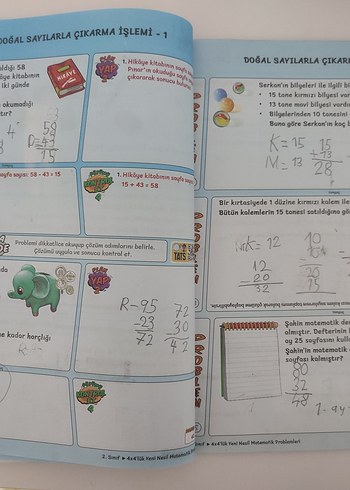 Dört Dörtlük 2. Sınıf Matematik Problemleri - Görsel 8