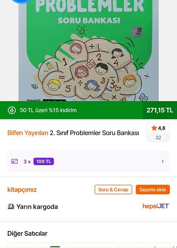 Bilfen 2. Sınıf Problemler Soru Bankası - Görsel 2