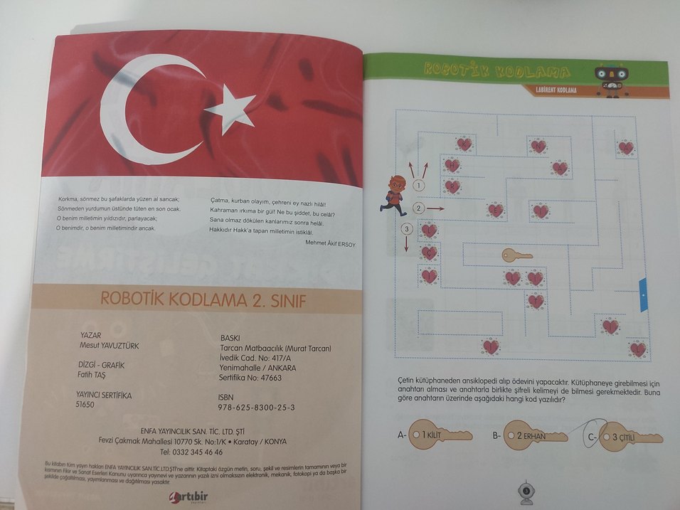 2. Sınıf Robotik Kodlama Dikkat Geliştirme Kitabı - Görsel 4