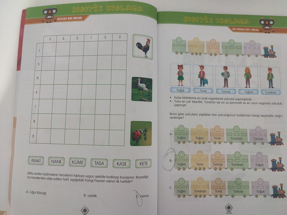2. Sınıf Robotik Kodlama Dikkat Geliştirme Kitabı - Görsel 5