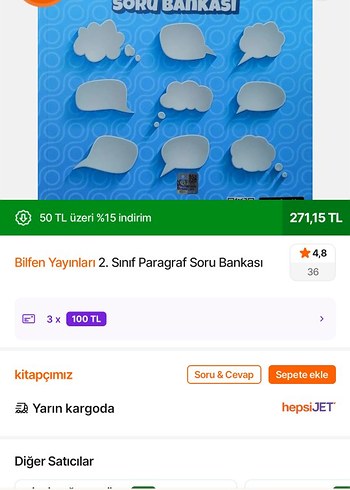 Bilfen 2. Sınıf Paragraf Soru Bankası - Görsel 2