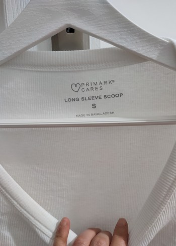 Beyaz  Uzun Kollu Tişört S beden - Görsel 2