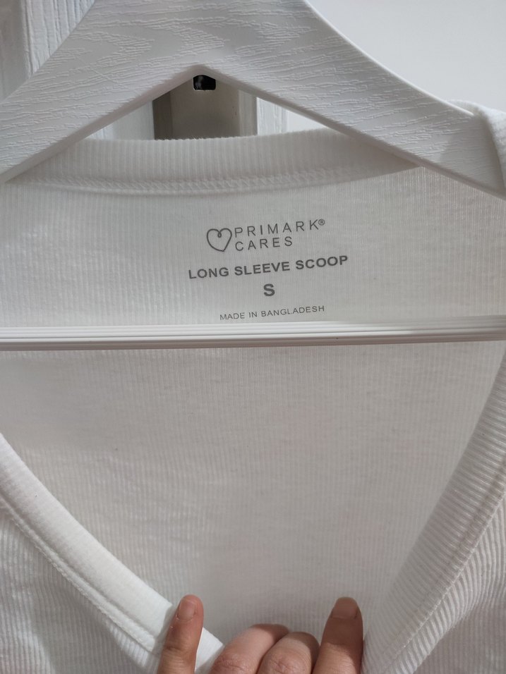 Beyaz  Uzun Kollu Tişört S beden - Görsel 2