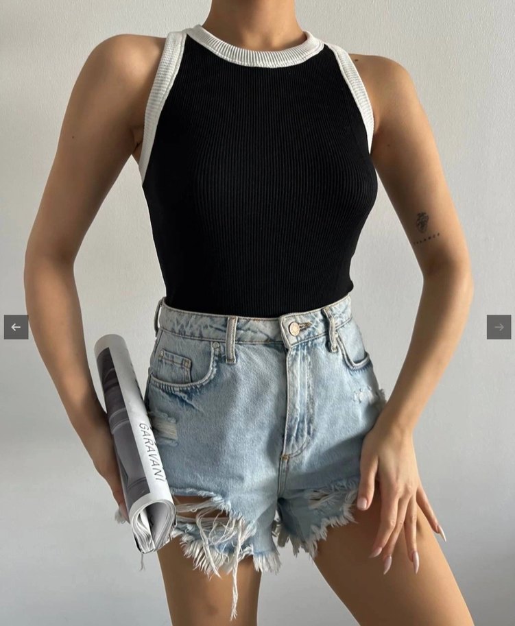 SİYAH BEYAZ Biyeli Atlet 

Ürün Kodu: 55LI4VDJUJma - Görsel 3