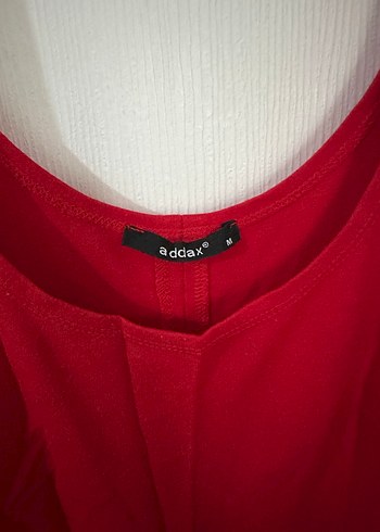 Kırmızı Midi Kalem Elbise - Görsel 2