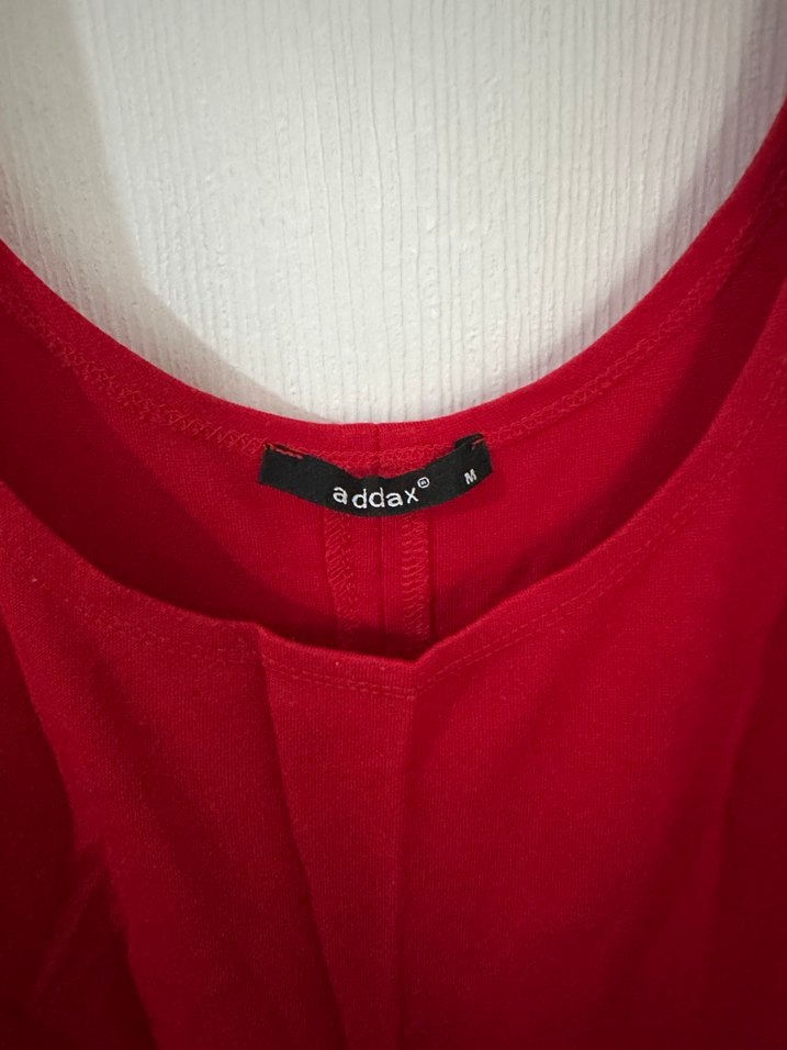 Kırmızı Midi Kalem Elbise - Görsel 2