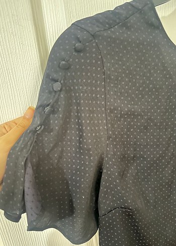 Siyah Midi Kadın Elbise Kısa Kollu - Görsel 3