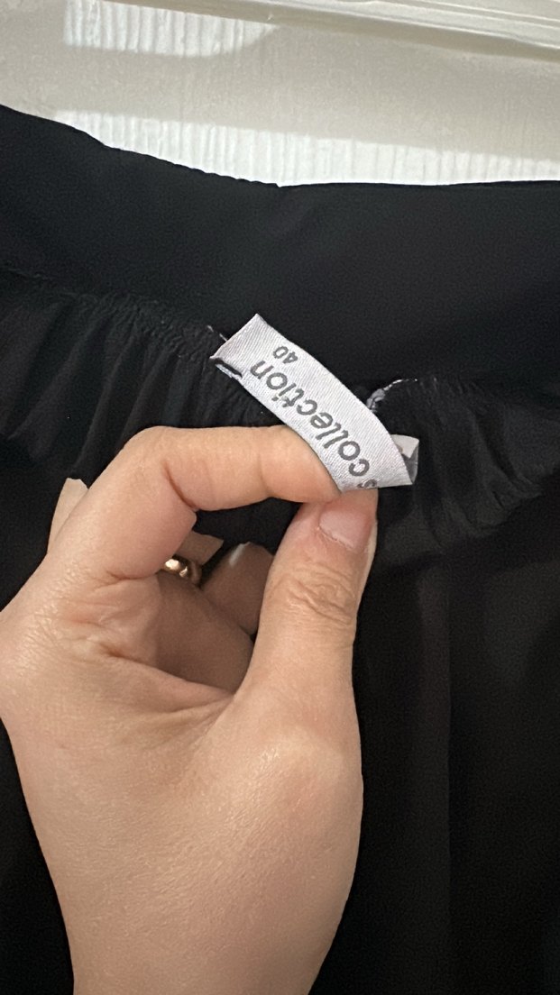 Kadın Siyah Pilili Kumaş Pantolon - Görsel 3