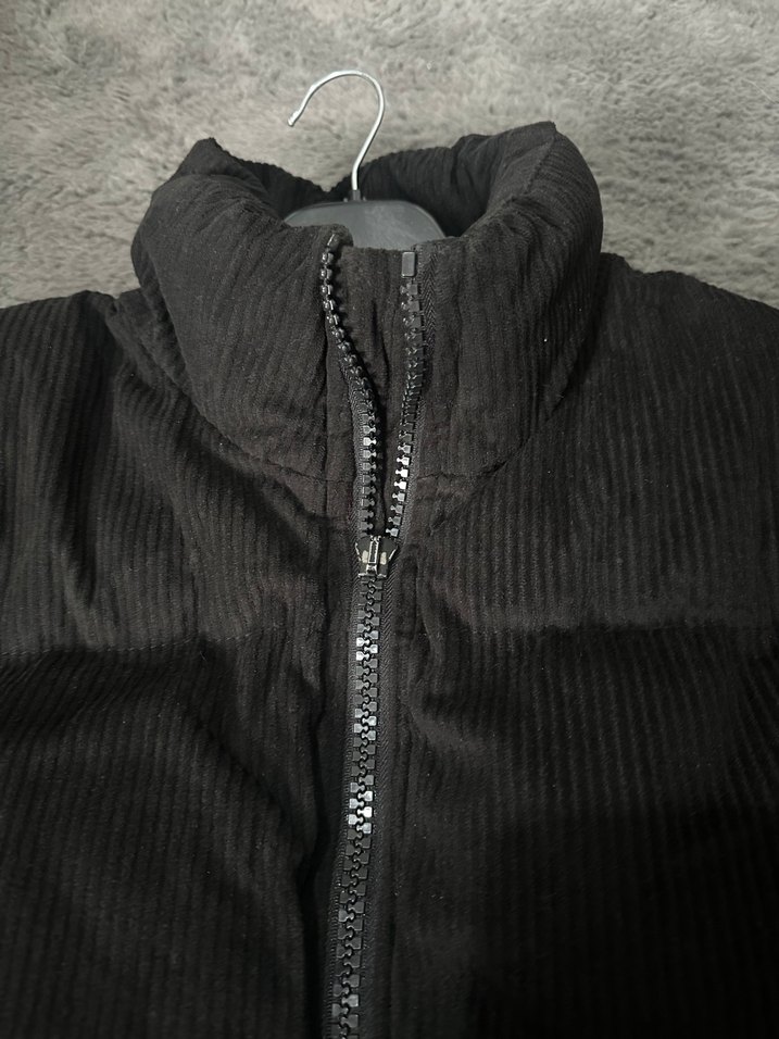 Siyah Fermuarlı Kadın Midi Ceket - Görsel 5