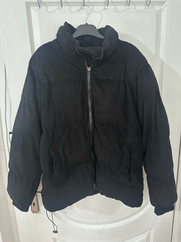 Siyah Fermuarlı Kadın Midi Ceket - Görsel 2