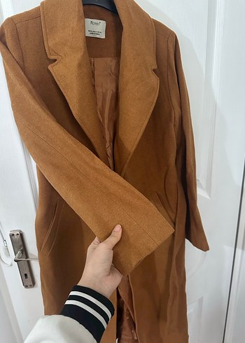 Kahverengi Süet Uzun Kemerli Kadın Kaban - Görsel 4