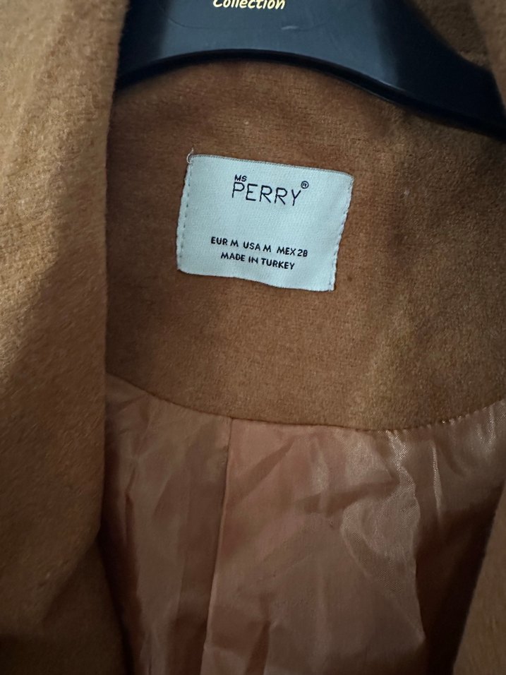 Kahverengi Süet Uzun Kemerli Kadın Kaban - Görsel 3