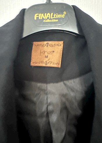 Siyah Düğmeli Kadın Midi Blazer - Görsel 2