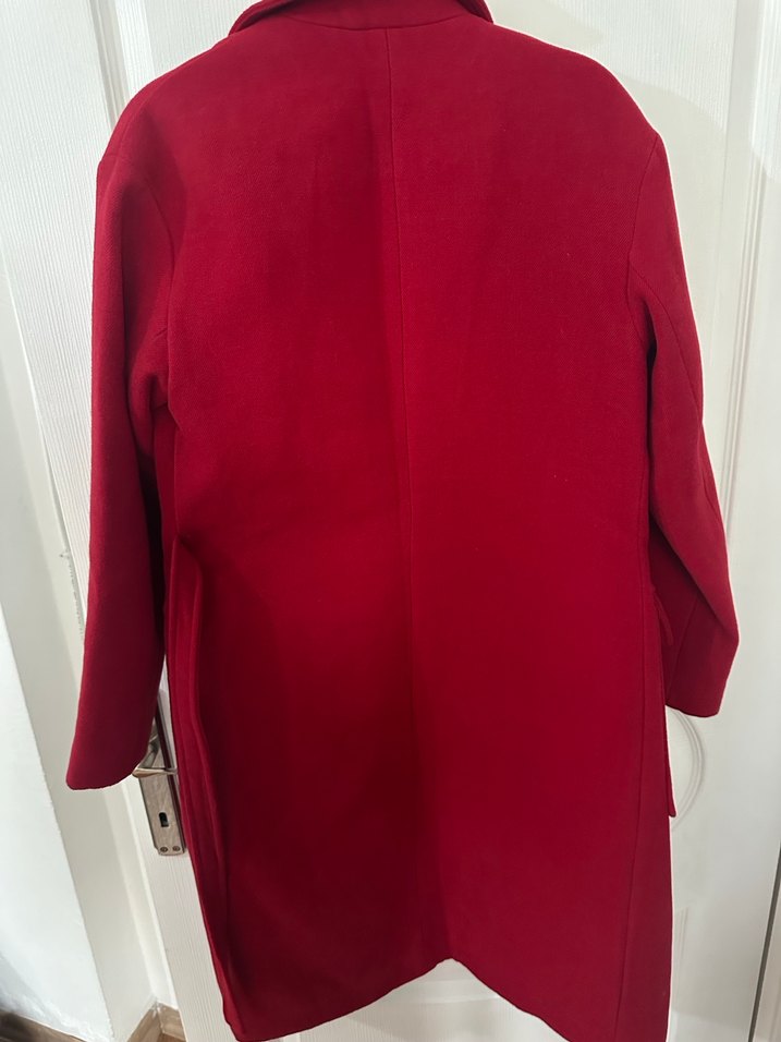 Kırmızı Uzun Kaban - Görsel 4