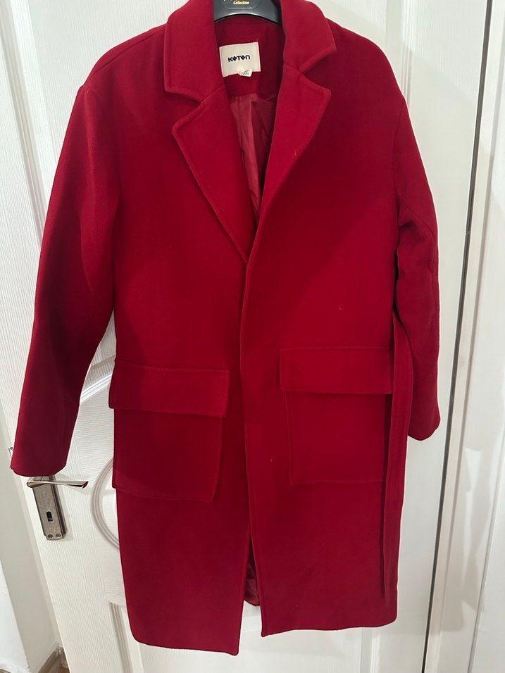 Kırmızı Uzun Kaban - Görsel 2