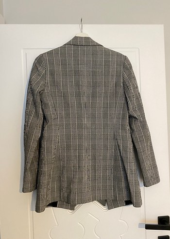 Koton Gri Ekose Düğmeli Kadın Blazer Ceket