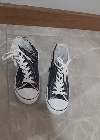 Fermuarlı siyah Converse Spor Ayakkabı