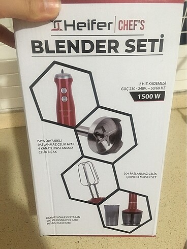 xs Beden Blender seti heifer marka kırmızı çok iyi marka ve inanın memnun