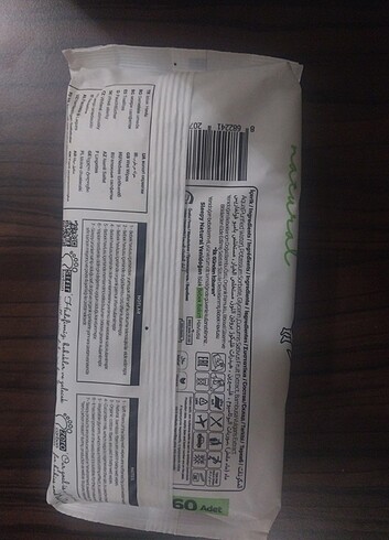 1 Beden: 2-5 kg Beden Renk Bebek ıslak mendili sleepy 60 lı sıfır paketinden acilmamis urun
