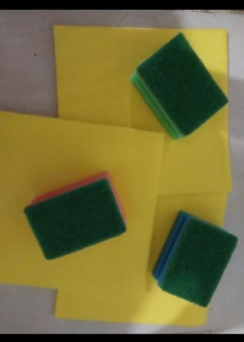 sari bez  3 tane ve bulasik sungeri 3 tane seti - Görsel 5