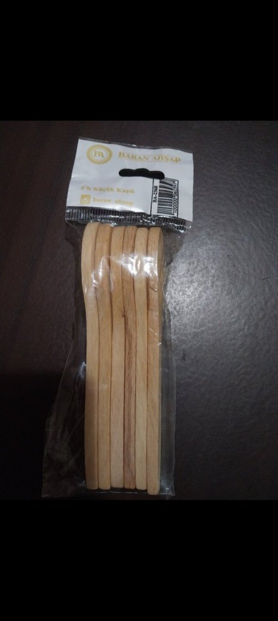 Koyu Bej Renkli Ahşap Kaşık sifir urun - Görsel 2