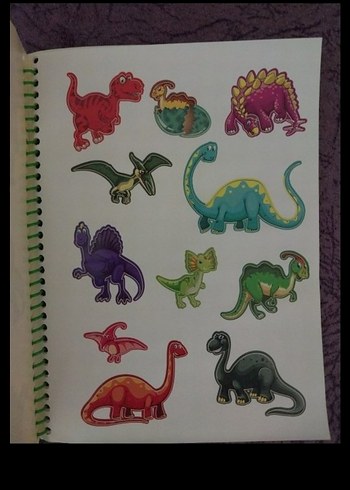 3+ Yaş Boyama ve Çıkartma Kitabım - Dinozor - Görsel 5