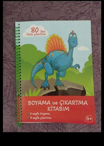 3+ Yaş Boyama ve Çıkartma Kitabım - Dinozor