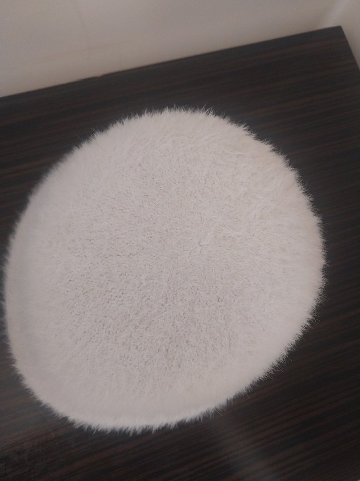 Beyaz Yünlü Kadın Şapka sifir urun - Görsel 3