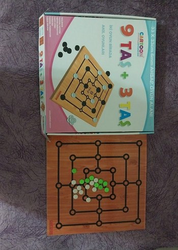 Ahşap 9 Taş + 3 Taş Zeka Oyunu sadece 1 kez kullanildi - Görsel 3
